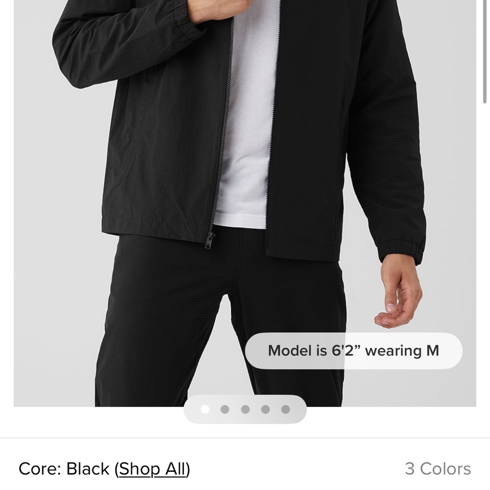 ALO Yoga Black Windbreaker Jacket